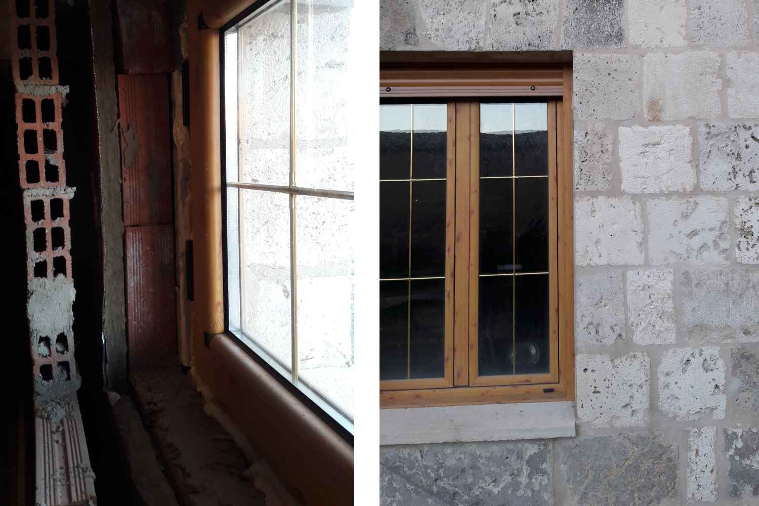 Rehabilitación de fachada de sillería, aislamiento e instalación de ventana